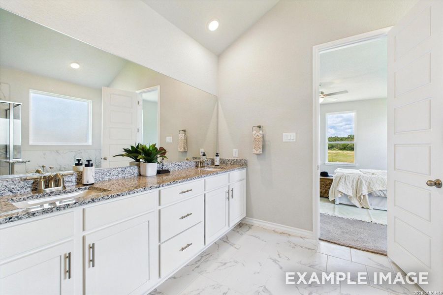 Furnished interior view inside a new home in Potranco Oaks, Castroville (Image 16).