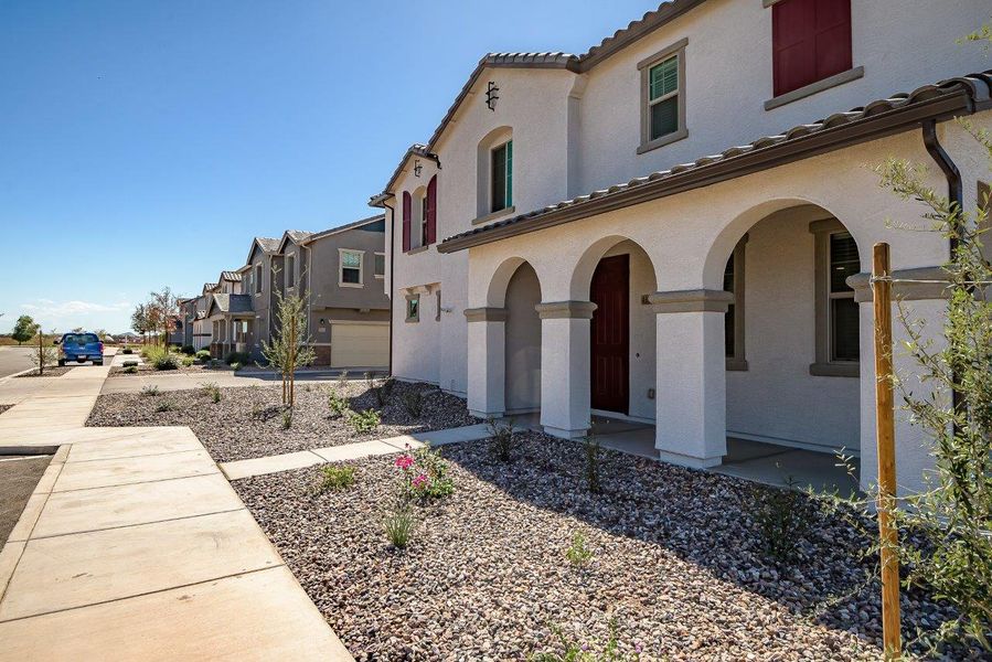 Exterior details and patio area of a home in Ironwood Villages at North Creek, Queen Creek (Image 25).