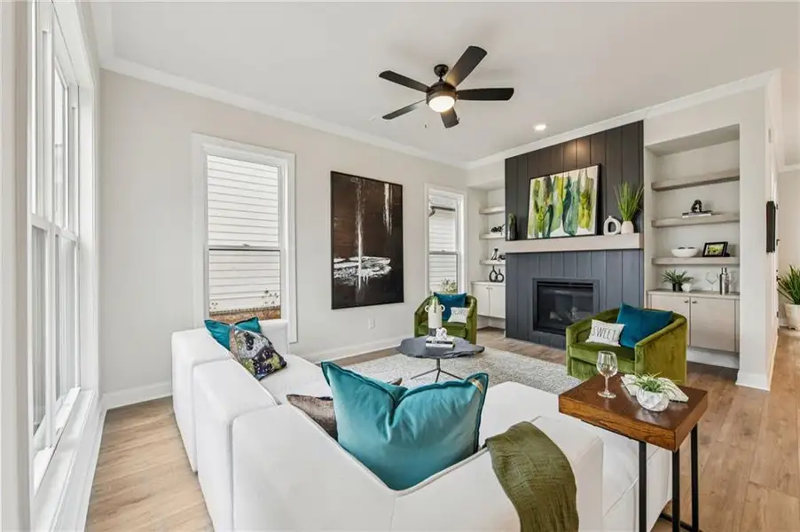 Furnished interior view inside a new home in Promenade at Sawnee Village, Cumming (Image 15).