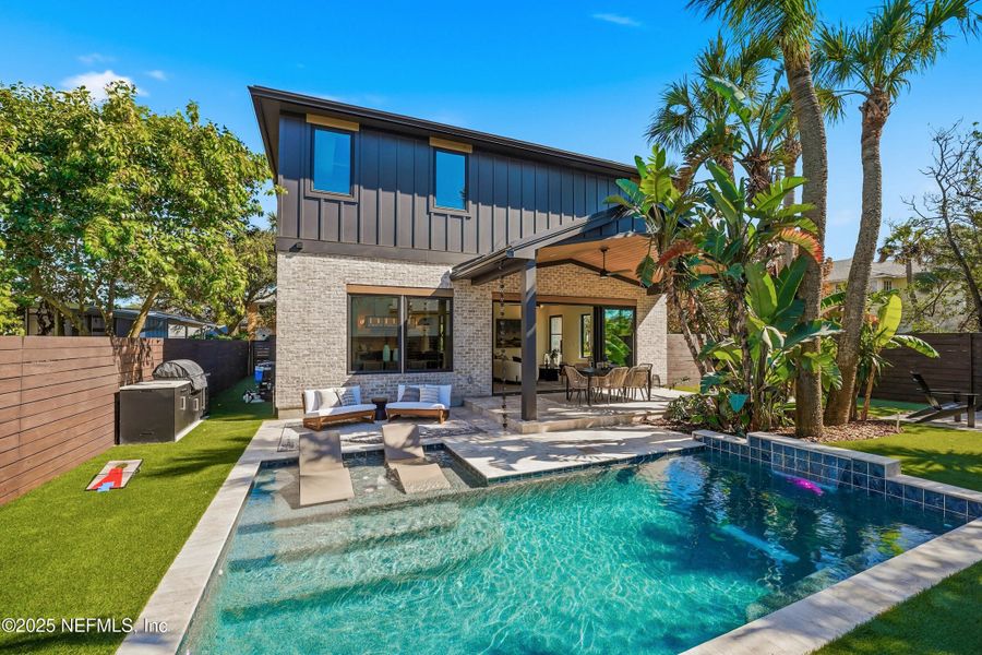Exterior details and patio area of a home in , Neptune Beach (Image 29). Exterior details and patio area of a home in , Neptune Beach (Image 29).