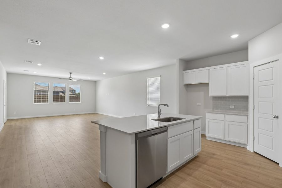 Open Concept in the Holden home plan by Trophy Signature Homes