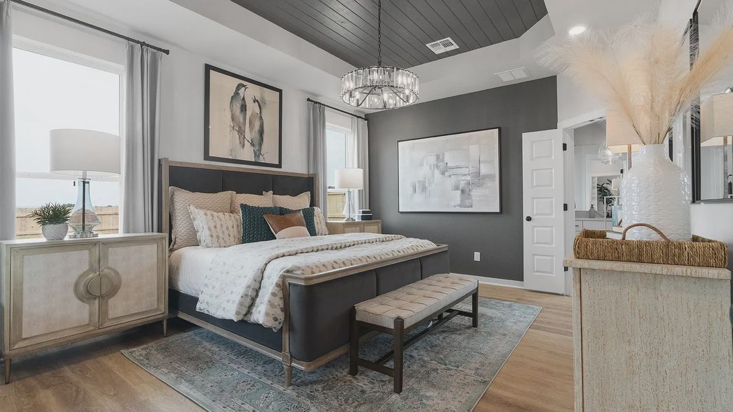 Representative furnished interior of a home built from the Wilson by Chesmar Homes in Lariat, Liberty Hill (Image 14).