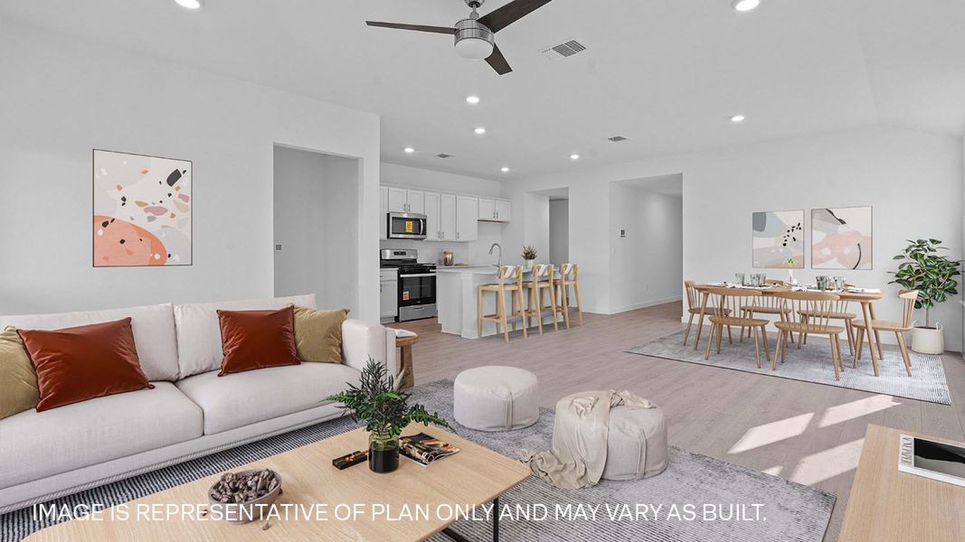 Furnished interior view inside a new home in Trails at Wildhorse, Austin (Image 5).