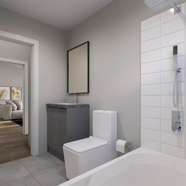 Furnished interior view inside a new home in , Satsuma (Image 12).