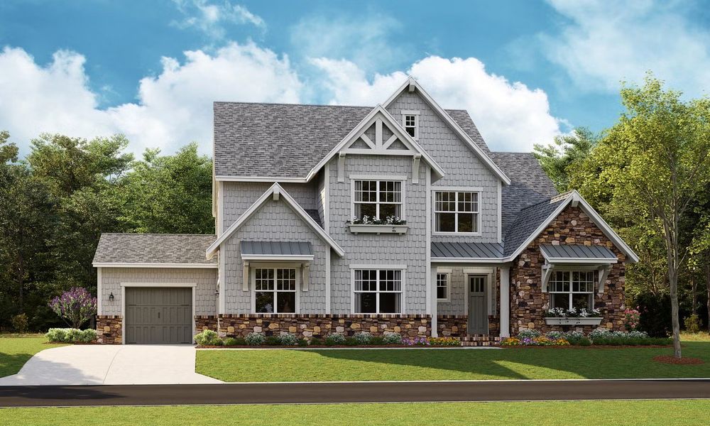 Representative exterior photo of a completed home built from the Monterey by Classica Homes in McLean - South Shore, Clover, SC (Image 23). Representative exterior photo of a completed home built from the Monterey by Classica Homes in McLean - South Shore, Clover, SC (Image 23).