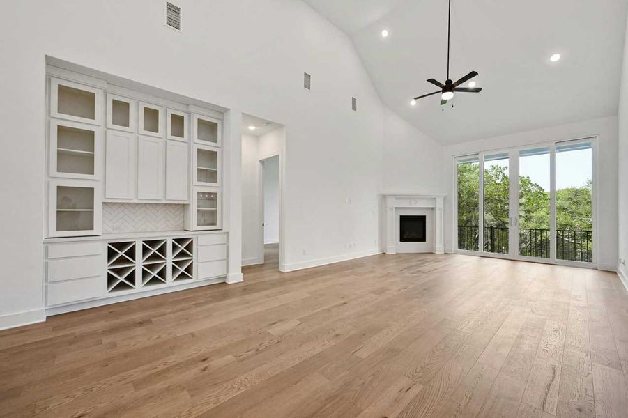 Representative Family Room - some options shown Representative Family Room - some options shown