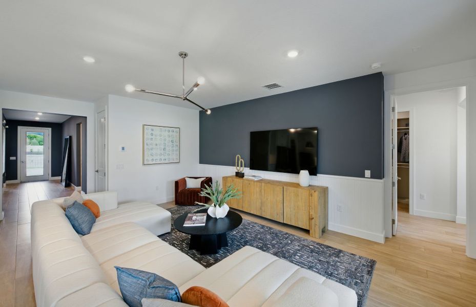 Furnished interior view inside a new home in Hendrix Reserve, Lake Worth (Image 16). Furnished interior view inside a new home in Hendrix Reserve, Lake Worth (Image 16).