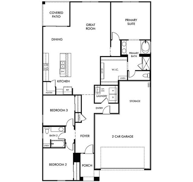 2D floor plan layout for the Sawyer by Meritage Homes in San Tan Groves - Reserve Series, San Tan Valley, AZ (Image 21).