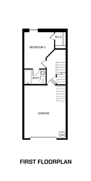 2D floor plan layout for the Marigold by Brock Built in Parc Terrace at West Highlands, Atlanta, GA (Image 3). 2D floor plan layout for the Marigold by Brock Built in Parc Terrace at West Highlands, Atlanta, GA (Image 3).