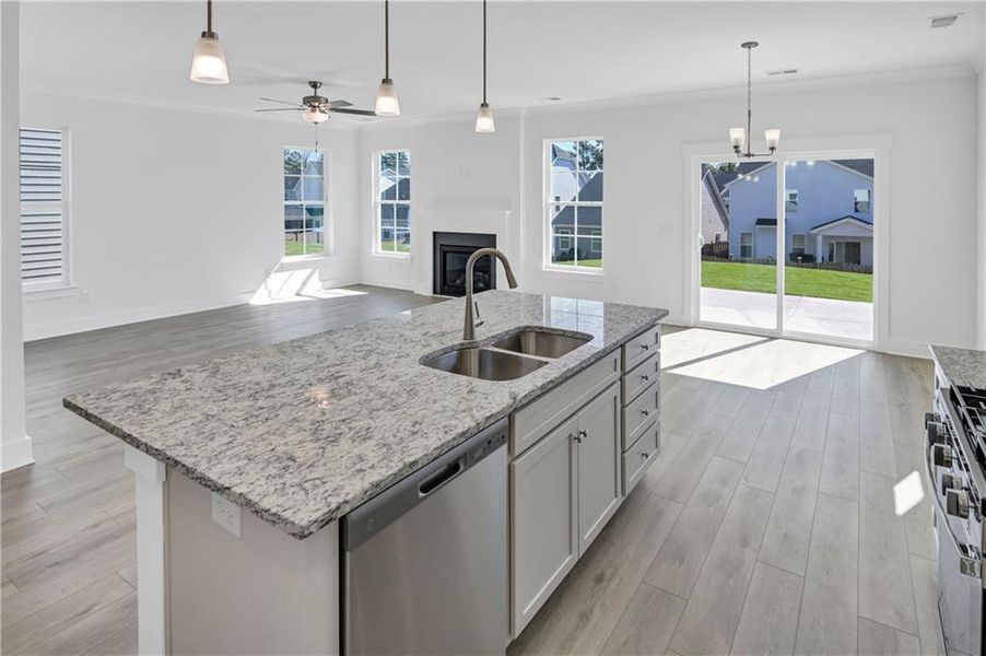 Furnished interior view inside a new home in Villas at Dawsonville, Dawsonville (Image 10).