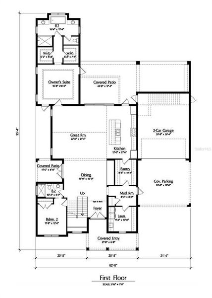 2D floor plan layout of this home in , Orlando, FL (Image 3).