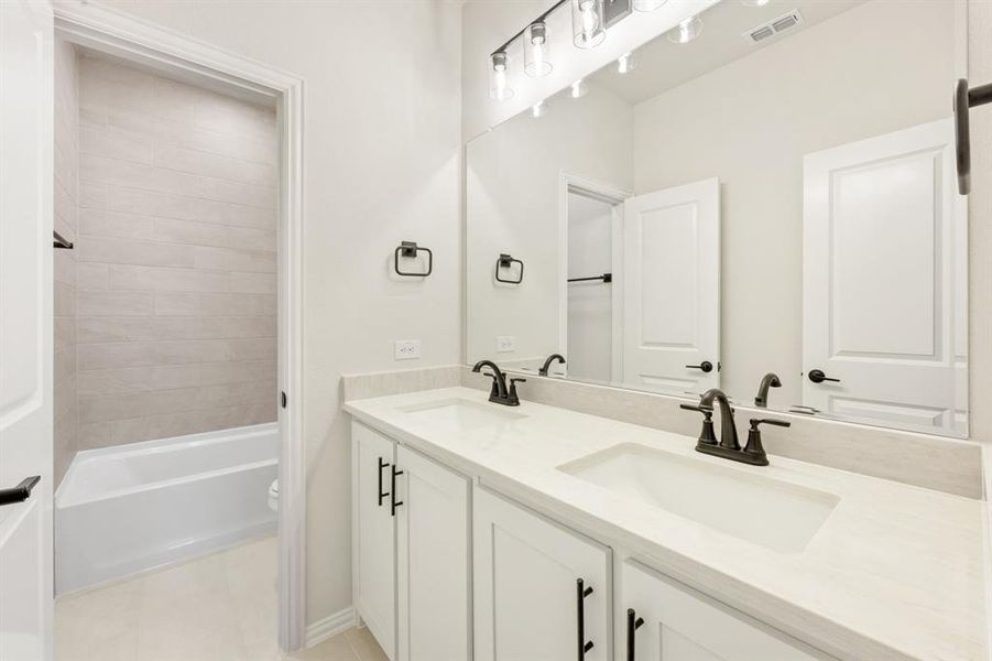 Furnished interior view inside a new home in Sunrise at Garden Valley, Waxahachie (Image 6).