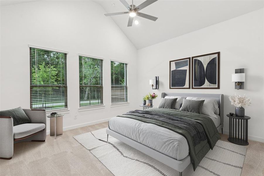 Primary Suite in the Picasso II home plan by Trophy Signature Homes – REPRESENTATIVE PHOTO Primary Suite in the Picasso II home plan by Trophy Signature Homes – REPRESENTATIVE PHOTO