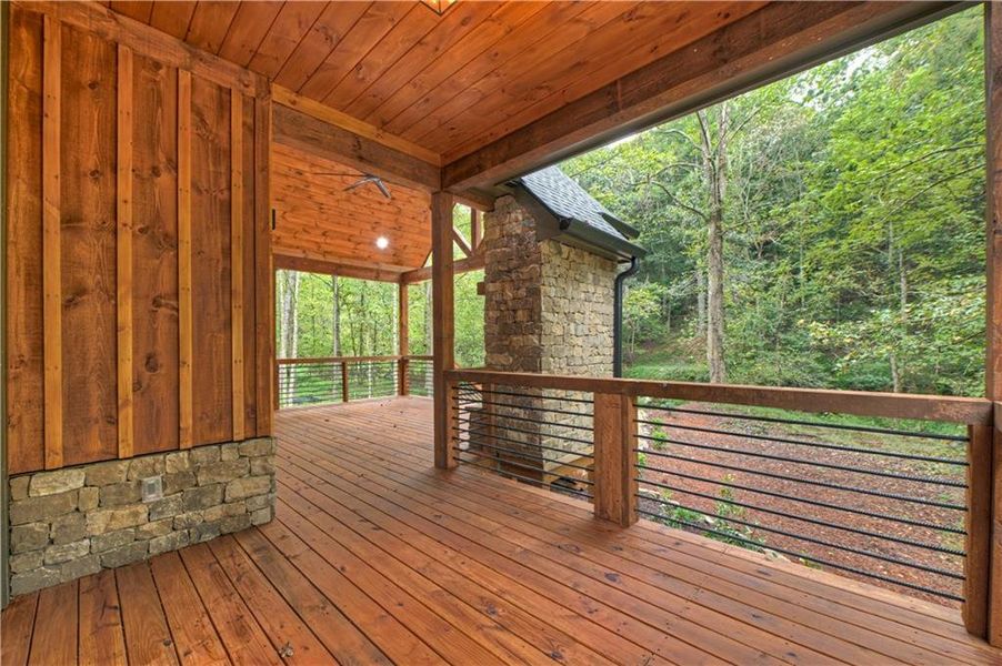 Exterior details and patio area of a home in , Ellijay (Image 26).