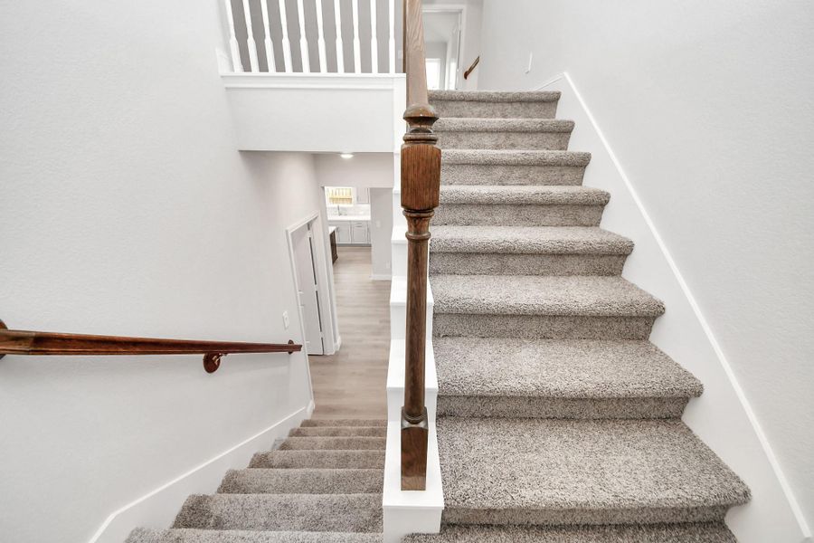 Furnished interior view inside a new home in Elyson: Elyson Duets, Katy (Image 11). Furnished interior view inside a new home in Elyson: Elyson Duets, Katy (Image 11).