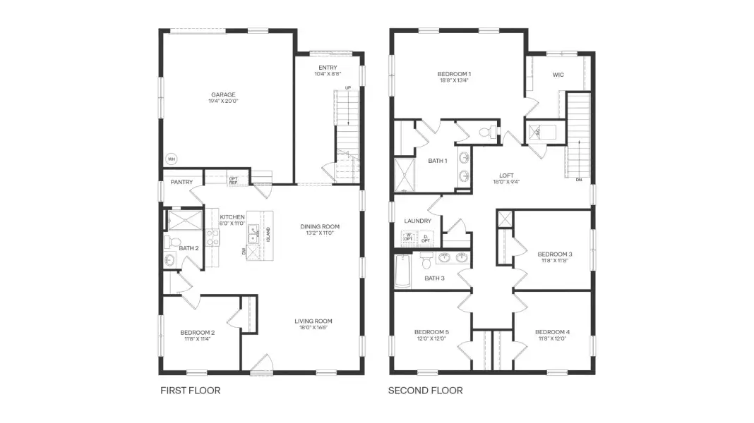 2D floor plan layout for the Robie by D.R. Horton in Pinellas County Spot Lots, Pinellas Park, FL (Image 4). 2D floor plan layout for the Robie by D.R. Horton in Pinellas County Spot Lots, Pinellas Park, FL (Image 4).