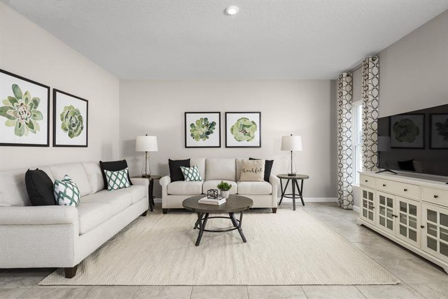 Representative furnished interior of a home built from the Willow by Ryan Homes in Vista Trace, Belleview (Image 6).