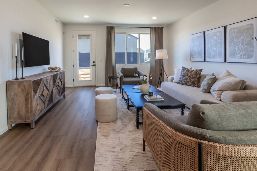 Representative furnished interior of a home built from the Armstrong by Hartford Homes in Bloom, Fort Collins (Image 31).