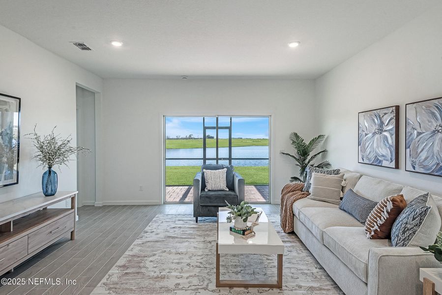 Furnished interior view inside a new home in Edenbrooke at Hyland Trail | 55+: Edenbrooke at Hyland Trail 50s, Green Cove Springs (Image 11).