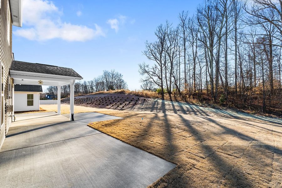 Exterior details and patio area of a home in Fieldstone, Lexington (Image 24). Exterior details and patio area of a home in Fieldstone, Lexington (Image 24).
