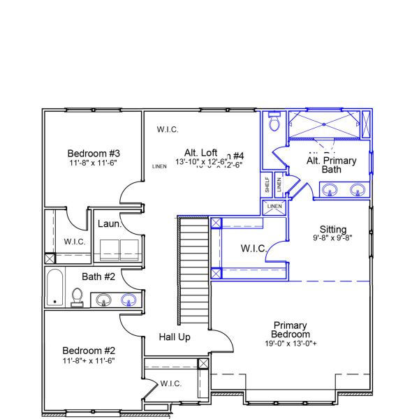 2D floor plan layout of this home in Lilah Grove, Summerfield, NC (Image 3).