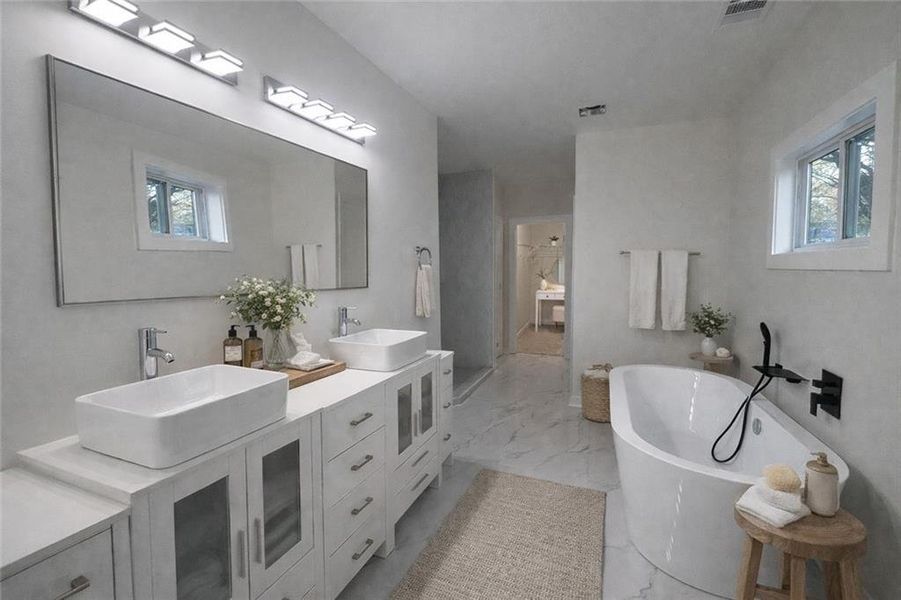 Furnished interior view inside a new home in , Decatur (Image 16).