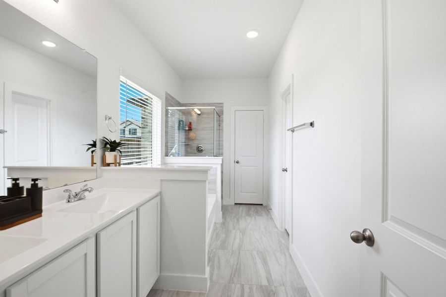 Furnished interior view inside a new home in Massey Oaks, Pearland (Image 41).
