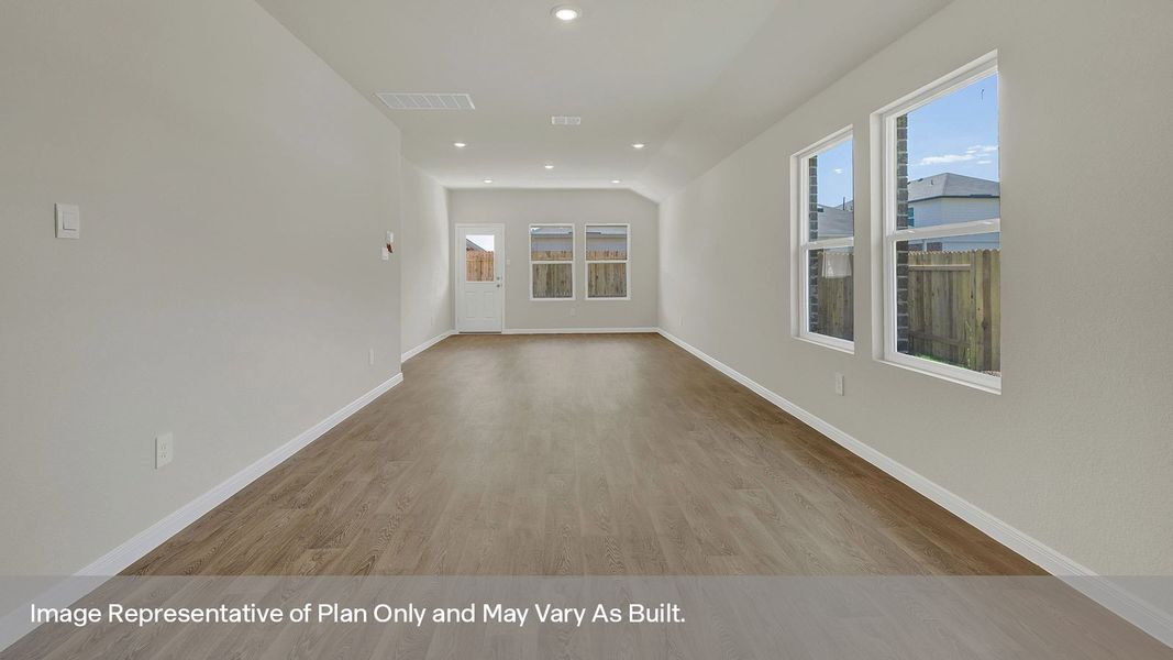 Representative unfurnished interior of a home built from the The Tyler by D.R. Horton in Whisper South, San Marcos (Image 18). Representative unfurnished interior of a home built from the The Tyler by D.R. Horton in Whisper South, San Marcos (Image 18).