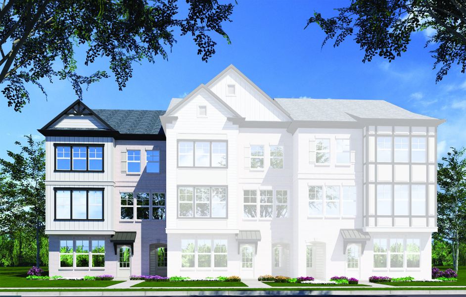 Representative exterior photo of a completed home built from the Olmstead by McKinley Homes in Town Center Overlook, Norcross, GA (Image 6).