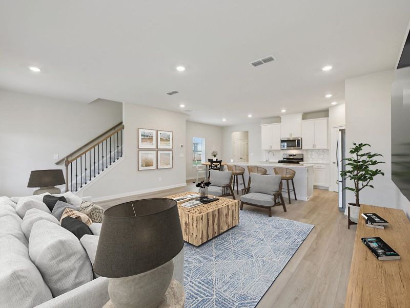Furnished interior view inside a new home in Marshburn Landing - Bungalow Series, Wendell (Image 8).
