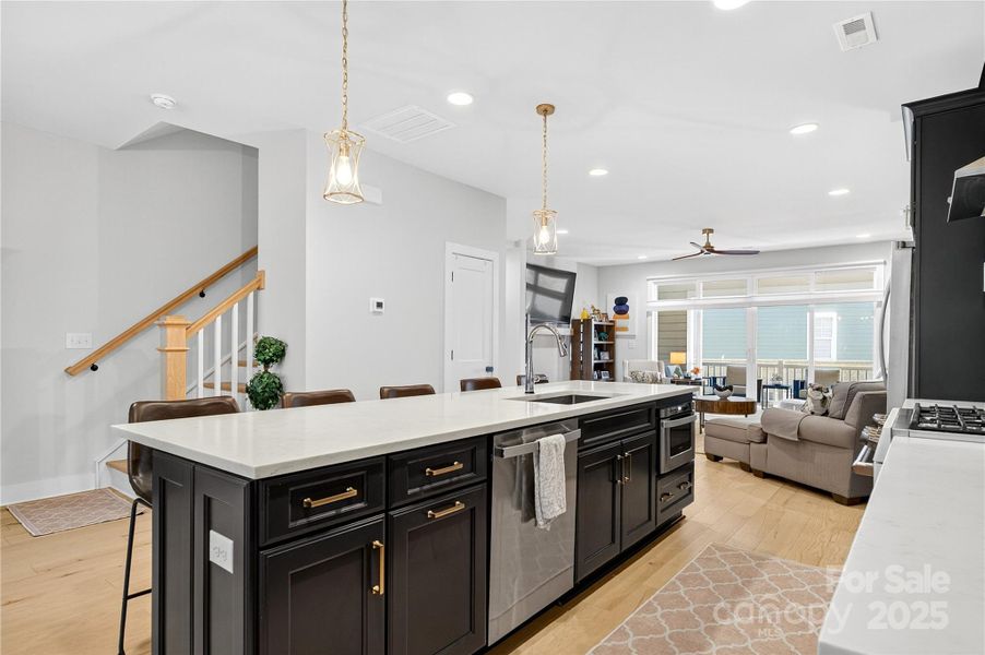 10' Kitchen Island With White Quartz Countertop 10' Kitchen Island With White Quartz Countertop