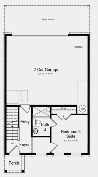 2D floor plan layout of this home in Dreycott, Lawrenceville, GA (Image 3).