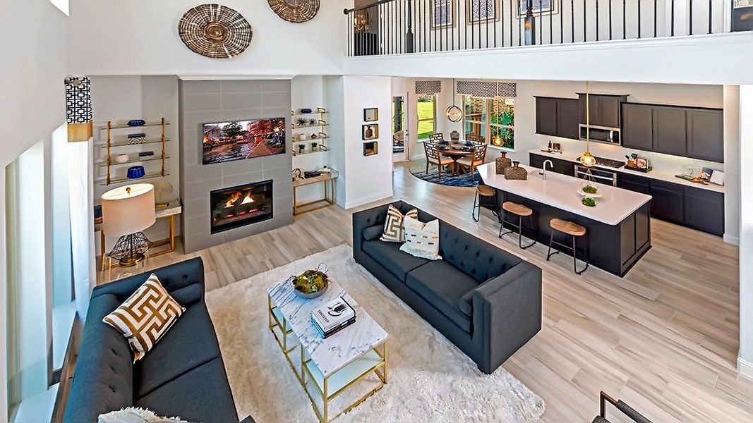 Representative furnished interior of a home built from the Whitney by Beazer Homes in Treeline, Justin (Image 5).