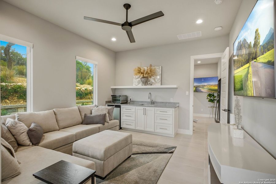 Furnished interior view inside a new home in , San Antonio (Image 62).