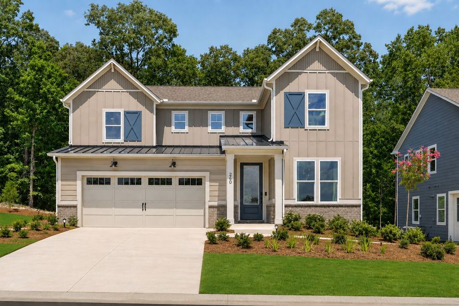 Representative exterior photo of a completed home built from the Wynfield by Pulte Homes in Bleckley Station, Ball Ground, GA (Image 29).