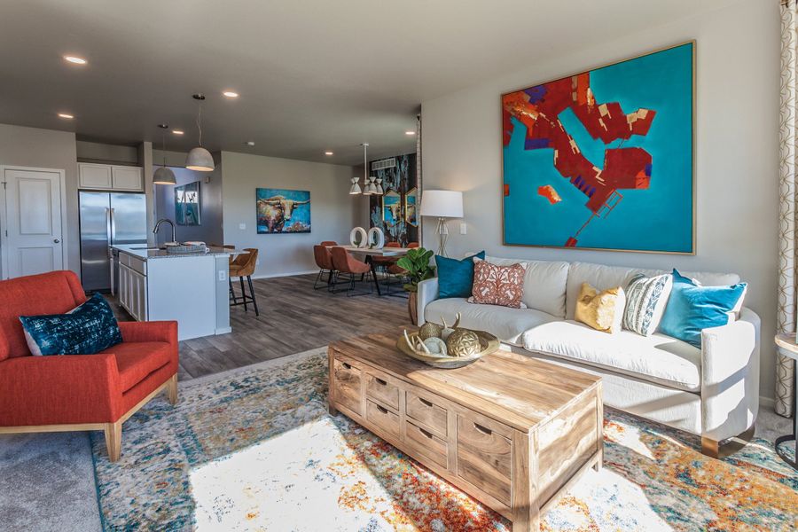 Representative furnished interior of a home built from the Rowling by Hartford Homes in Trailside, Timnath (Image 14).