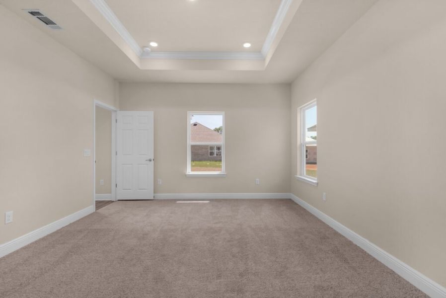 Representative unfurnished interior of a home built from the Denham by Holiday Builders in Mahogany At Jubilee, Milton (Image 10).