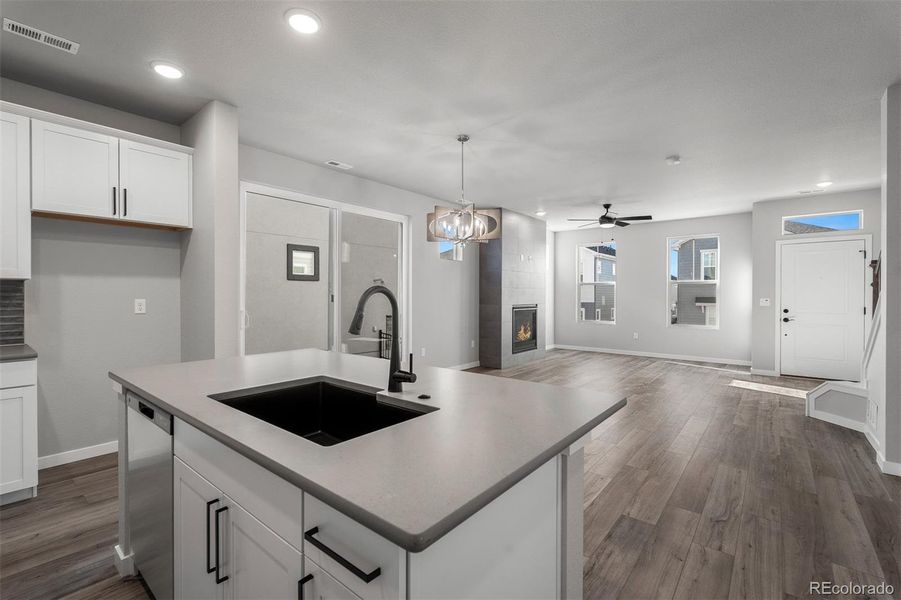 Furnished interior view inside a new home in Revel Crossing at Wolf Ranch – The Ascent Collection, Colorado Springs (Image 9).
