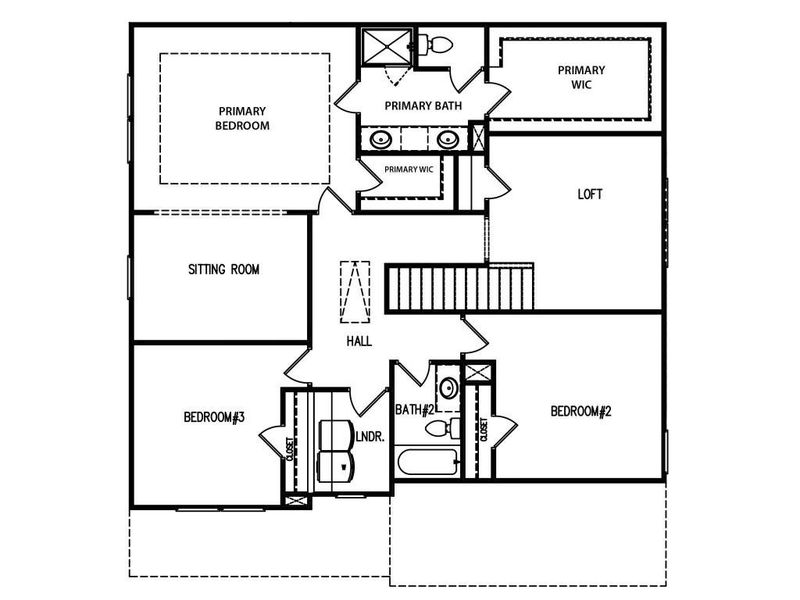 2D floor plan layout of this home in Sutton's Landing, Statham, GA (Image 2).