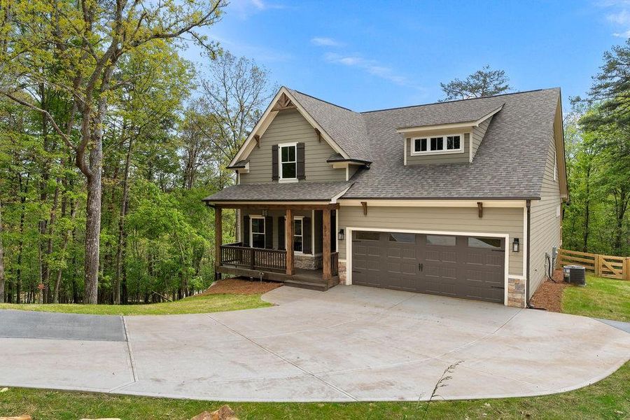 Front exterior of a new home in , Waleska, GA, highlighting curb appeal (Image 28).