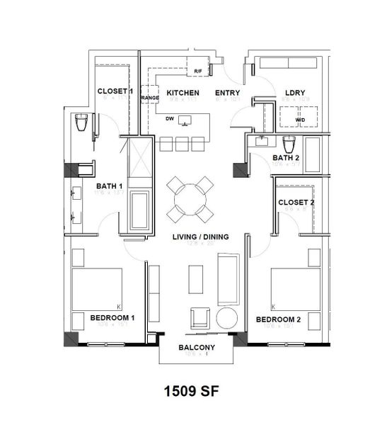 2D floor plan layout of this home in , Houston, TX (Image 3).