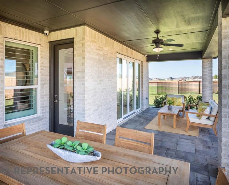 Exterior details and patio area of a home in Hillstead, Lavon (Image 2). Exterior details and patio area of a home in Hillstead, Lavon (Image 2).