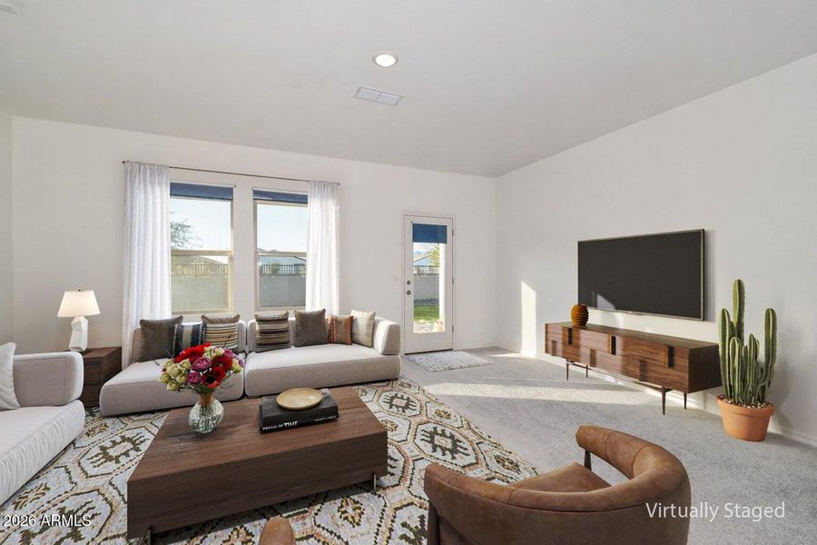 Great Room with Virtual Staging