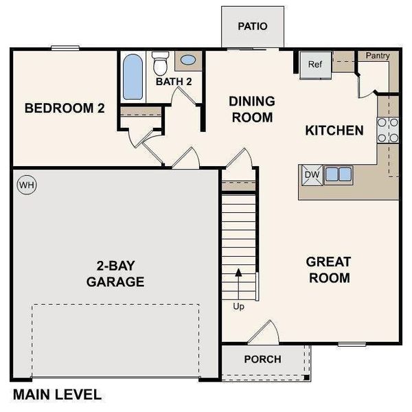 2D floor plan layout of this home in Urban's Place, Chatsworth, GA (Image 4).