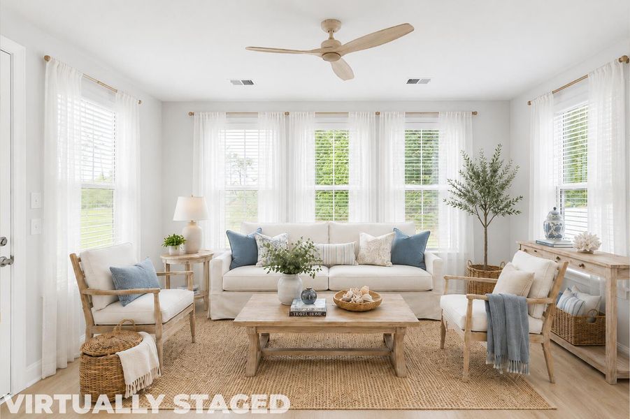 Furnished interior view inside a new home in Tidewater at Lakes of Cane Bay, Summerville (Image 19).