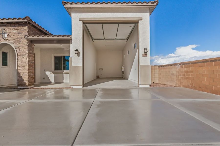 Exterior details and patio area of a home in Valencia at Granite Vista, Waddell (Image 3).