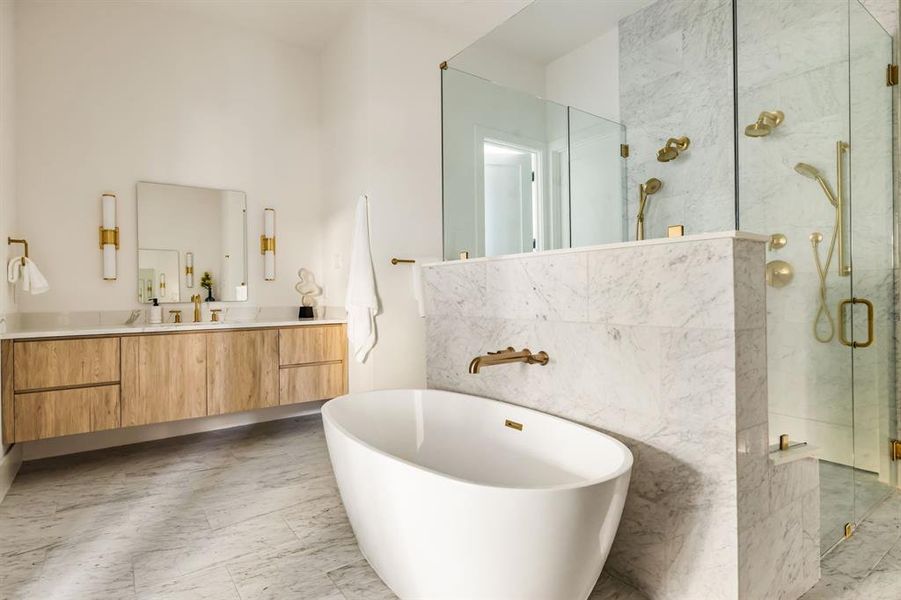 Furnished interior view inside a new home in , Dallas (Image 15).