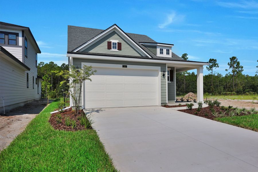 Representative exterior photo of a completed home built from the Naples ll by Riverside Homes in Mariposa at EverRange, Jacksonville, FL (Image 24).
