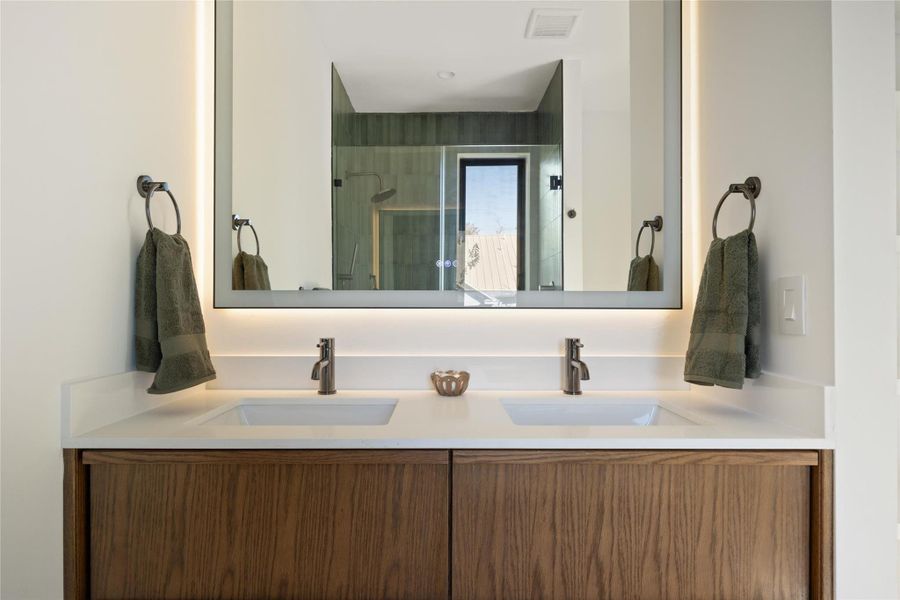 Close-up of interior finishes inside a home in , Austin (Image 13). Close-up of interior finishes inside a home in , Austin (Image 13).