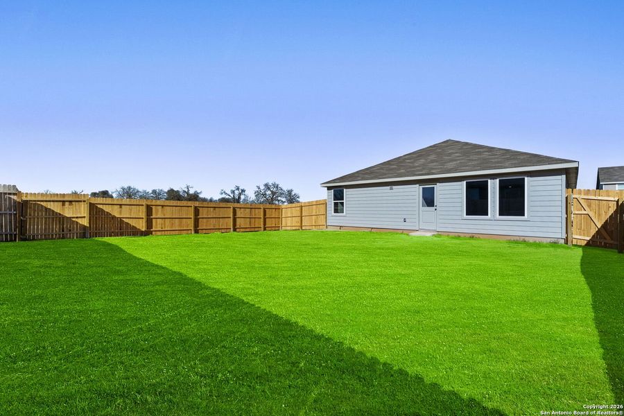 Exterior details and patio area of a home in Friendship Oaks, Fredericksburg (Image 2). Exterior details and patio area of a home in Friendship Oaks, Fredericksburg (Image 2).
